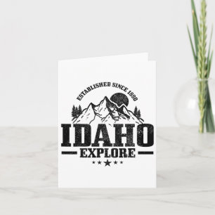 Tarjeta Idaho Est. Montañas Vintage De 1890 Al Aire Libre 