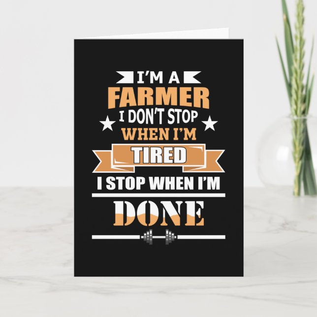 Tarjeta Idea de regalo de agricultura para agricultores de (Anverso)