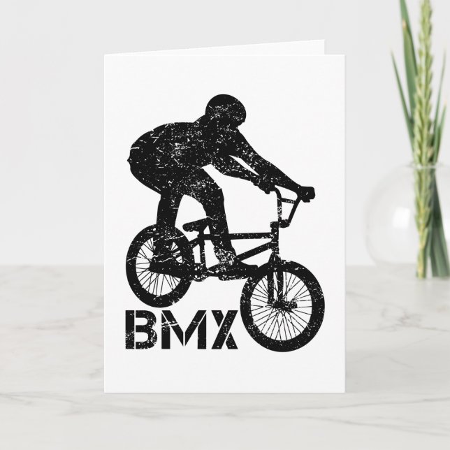 Tarjeta Idea de regalo de BMX Bike Freestyle Sport Retro (Anverso)