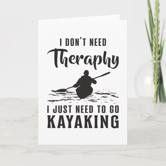 Tarjeta Idea de regalo de canoas de canoa de kayak (Anverso)