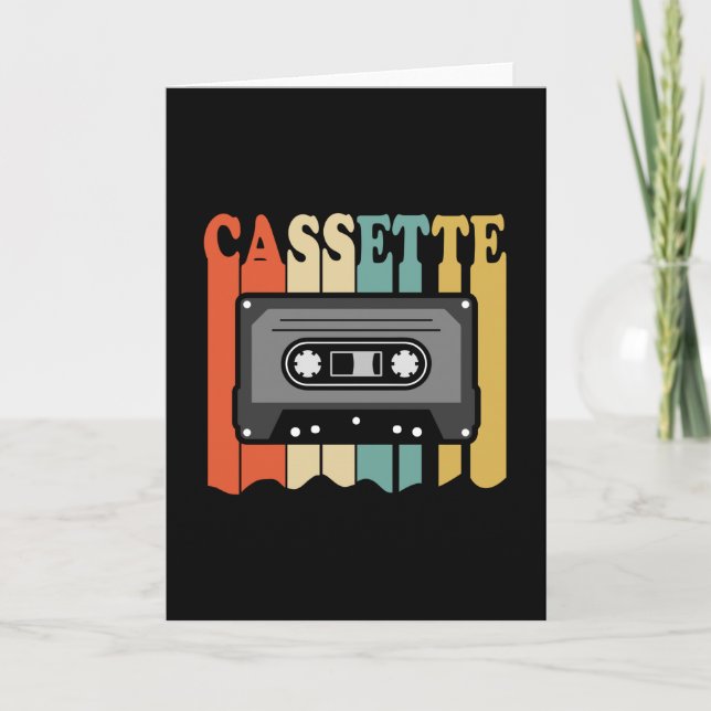 Tarjeta Idea de regalo de cumpleaños Retro Cassette 1969 (Anverso)