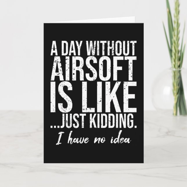 Tarjeta Idea de regalo de deportes divertidos de Airsoft (Anverso)