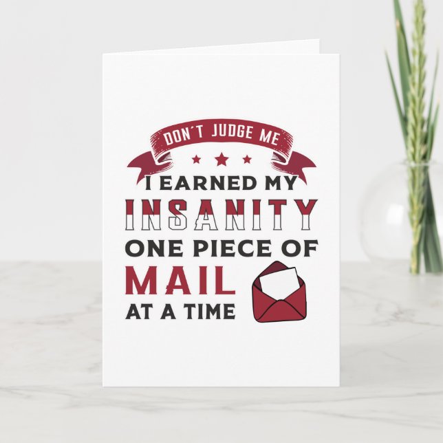 Tarjeta Idea de regalo de entrega de empleo de Mailman Day (Anverso)