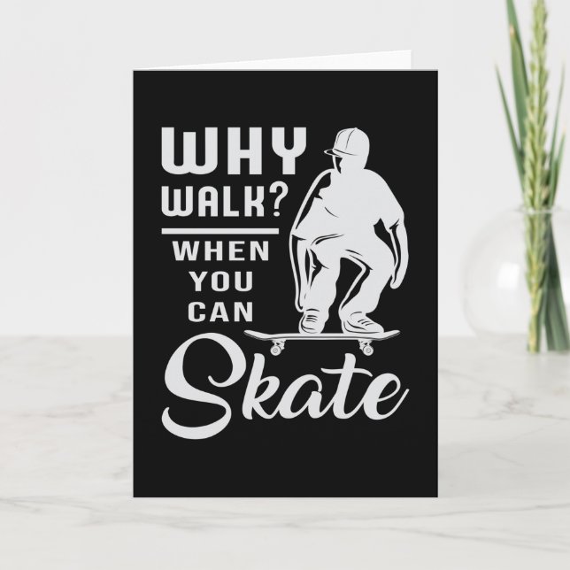 Tarjeta Idea de regalo de patineta Skateboard Kickflip Ska (Anverso)