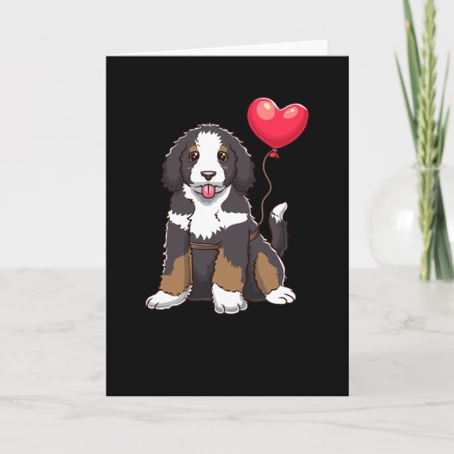 Tarjeta Idea de regalo de perro de Bernedoodle (Anverso)