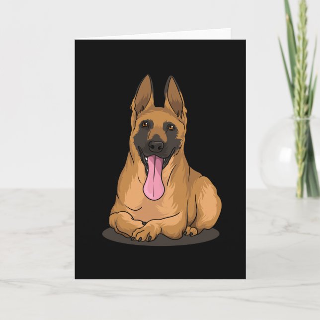 Tarjeta Idea de regalo de perro pastor belga Malinois (Anverso)