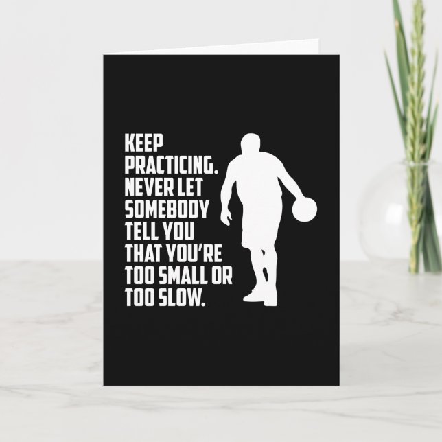 Tarjeta Idea de regalo del equipo del jugador de baloncest (Anverso)