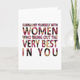 Tarjeta Idea de regalo del feminismo femenino por el Chica