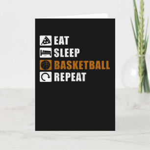 Tarjeta Idea de regalo del jugador de baloncesto Eat Sleep