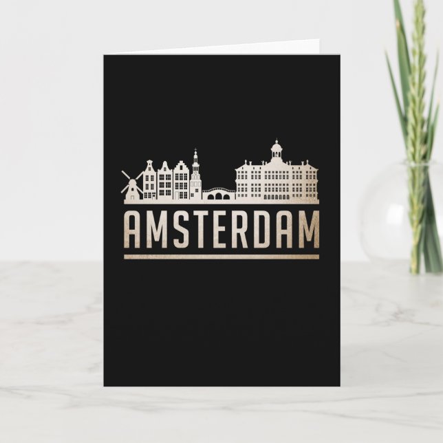 Tarjeta Idea de regalo divertida en la ciudad de Amsterdam (Anverso)