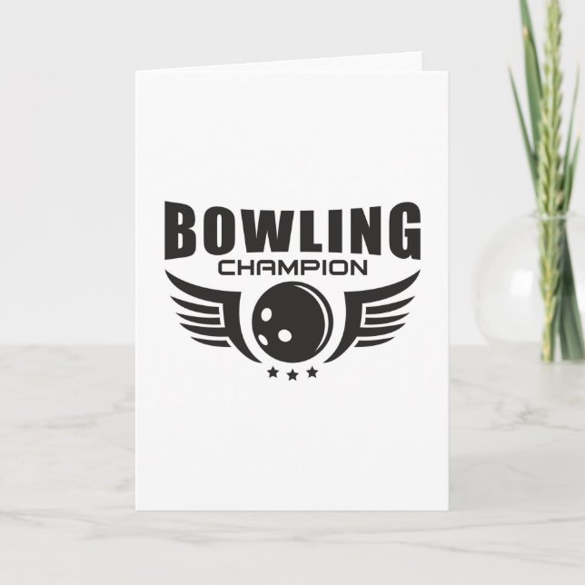 Tarjeta Idea de regalo divertida para Bowler Sport Strike  (Anverso)