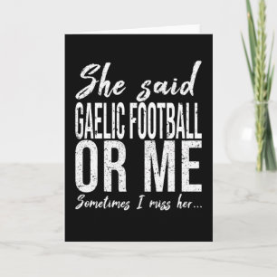 Tarjeta Idea de regalo divertido del fútbol gaélico