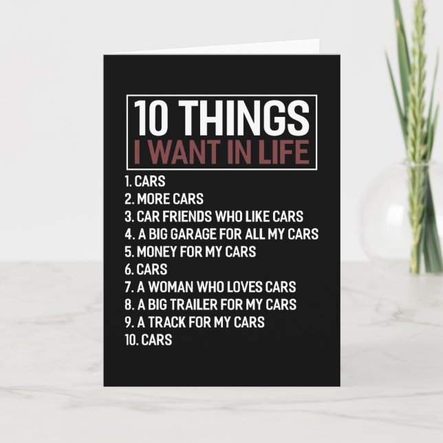 Tarjeta Idea de regalo para el Entusiasta de Auto Músculo  (Anverso)