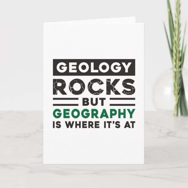 Tarjeta Idea de regalo para profesores de geografía divert (Anverso)
