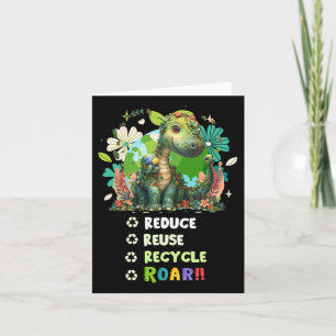 Tarjeta Idea del Día De La Tierra Para Niños Y Niños Dinos