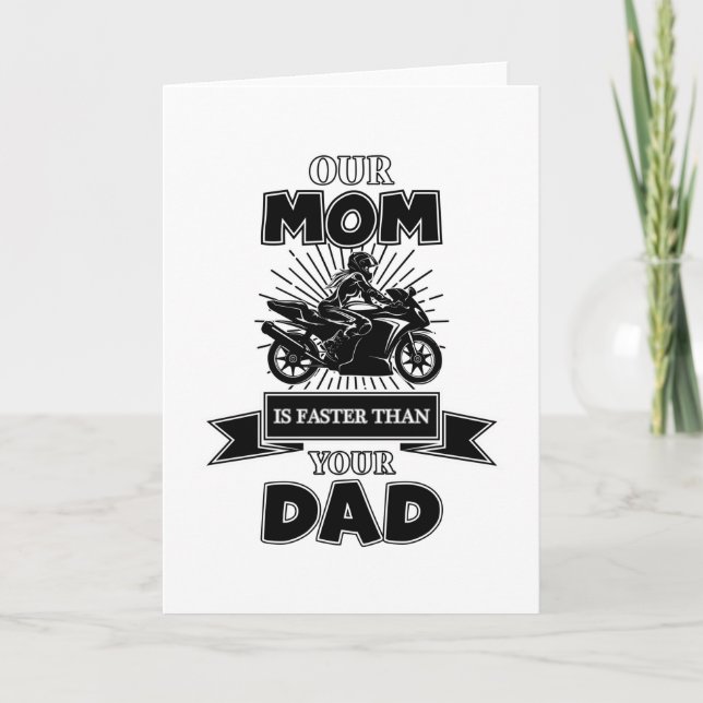 Tarjeta Idea divertida de regalo de cosecha de motocicleta (Anverso)