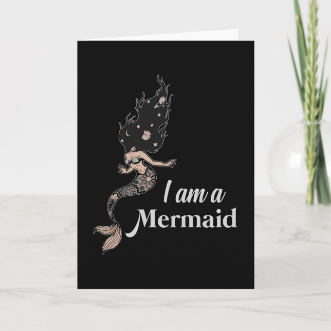 Tarjeta Idea divertida de regalo de la Sirena de Chica del (Anverso)