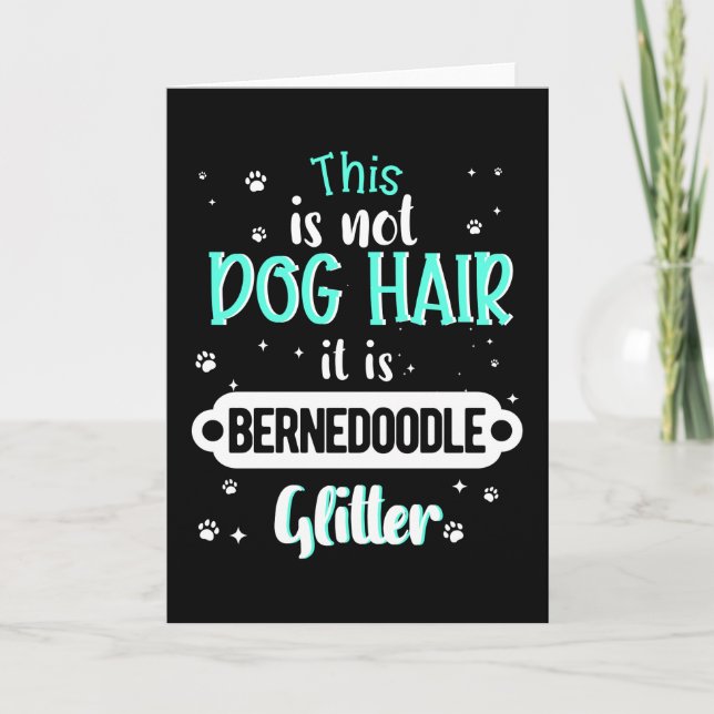 Tarjeta Idea divertida de regalo para Perro Bernedoodle (Anverso)