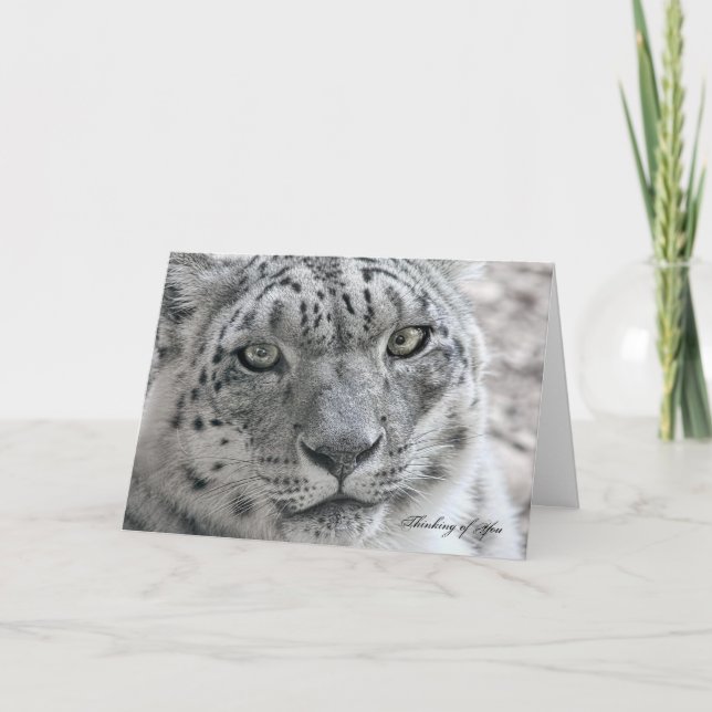 Tarjeta Idea divertida de tu carta de leopardo de la nieve (Anverso)
