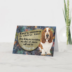 Tarjeta Idea divertidísima de tu cumpleaños Basset Hound