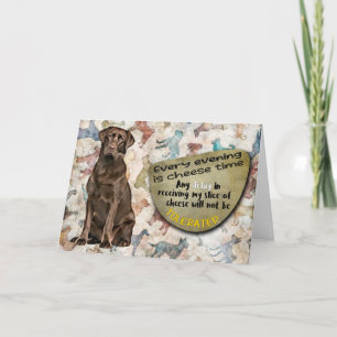 Tarjeta Idea hilarante de tu cumpleaños Labrador