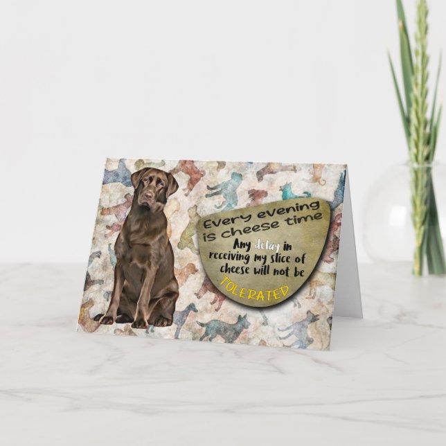 Tarjeta Idea hilarante de tu cumpleaños Labrador (Anverso)