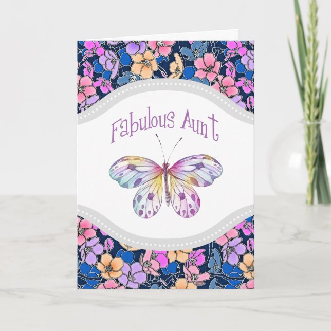 Tarjeta Ideas de regalos de Tía Mariposa Fabulosa (Anverso)