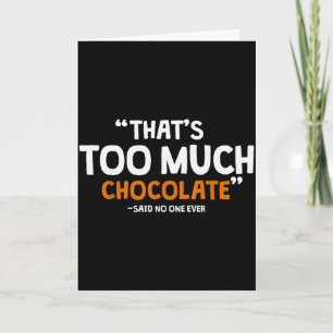 Tarjeta Ideas para amantes del chocolate Chocolate Adultos