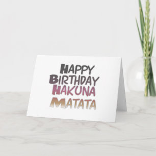 Tarjeta Ideas vintage de feliz cumpleaños Hakuna Matata