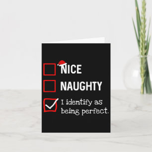Tarjeta Identificar como perfecto divertido Naughty Nice L