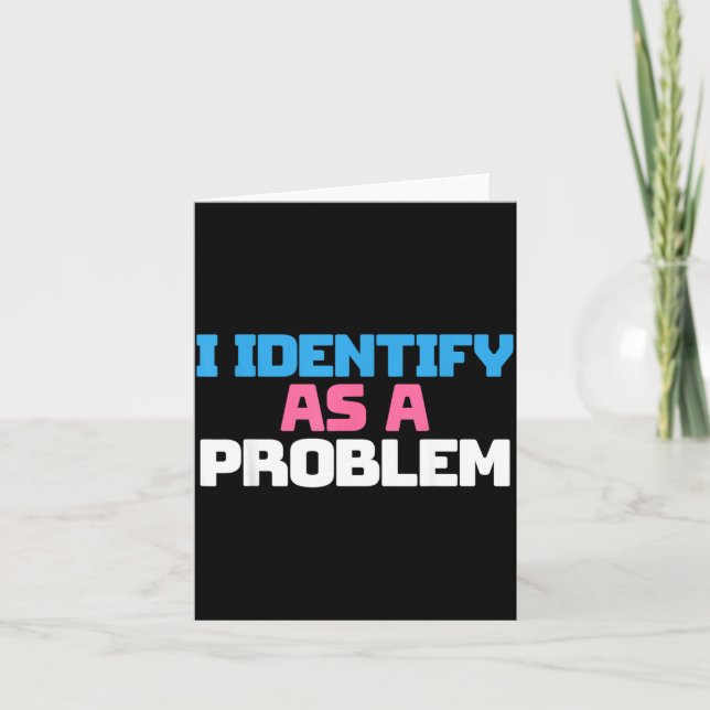 Tarjeta Identificar como un problema divertido sarcástico  (Anverso)