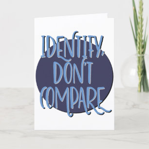 Tarjeta Identificar el aniversario del lema de no comparar