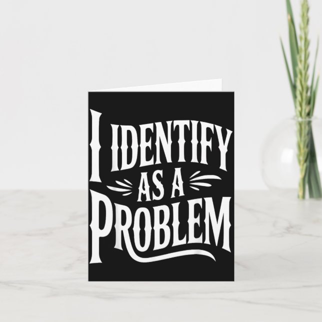 Tarjeta Identificarme Como Un Problema Divertido Dicho Sar (Anverso)