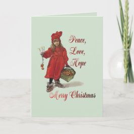 Tarjeta Iduna Peace Love Hope Merry Christmas