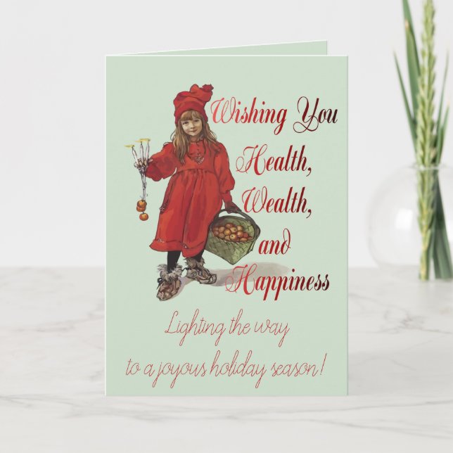 Tarjeta Iduna Wishing You Health Wealth And Happiness (Anverso)