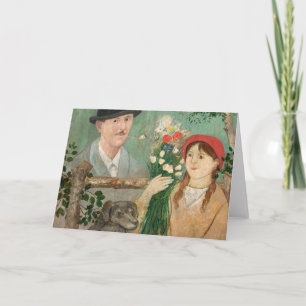 Tarjeta Idyll Junto a una cerca   Tadeusz Makowski