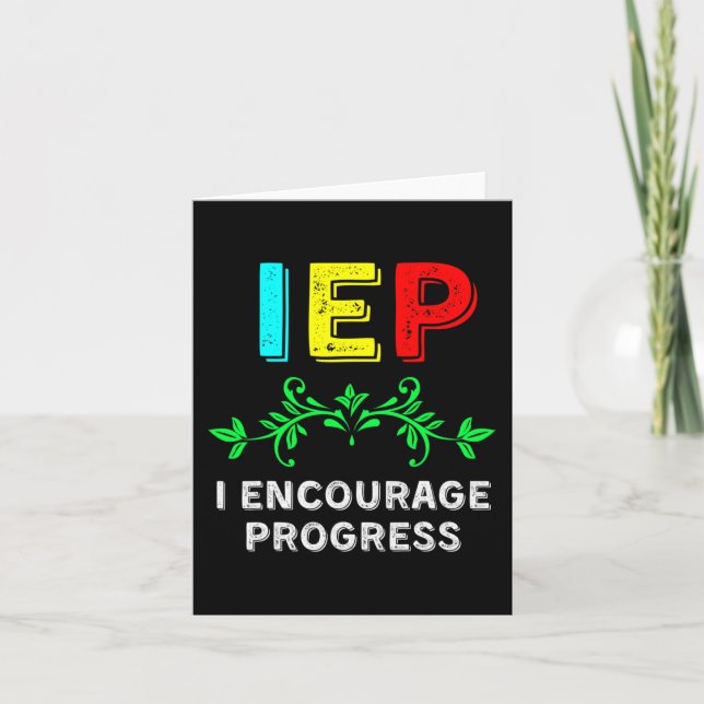 Tarjeta IEP I Fomentar el progreso en la escuela de educac (Anverso)