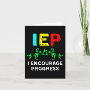 Tarjeta IEP I Fomentar el progreso en la escuela de educac