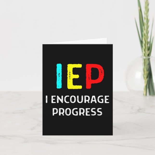 Tarjeta IEP I Fomentar el progreso en la escuela de educac (Anverso)