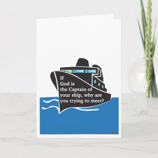 Tarjeta "If God is the Captain" Greeting Card