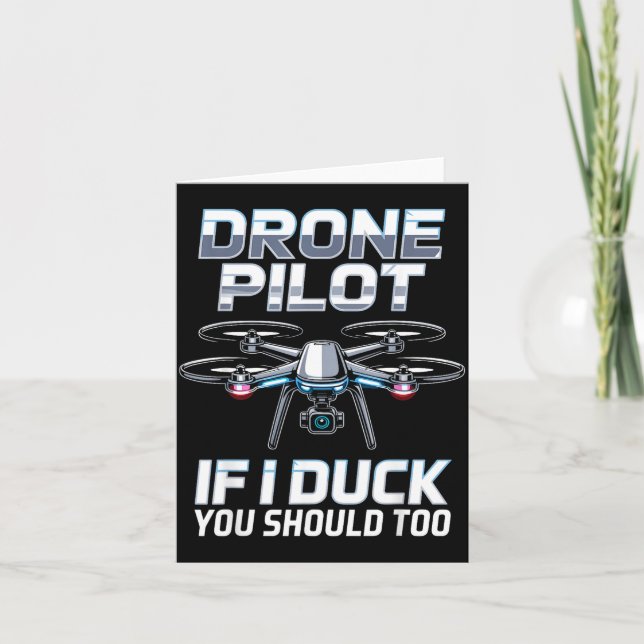 Tarjeta If I Duck Drone Lot Drone Operator Rc Quaopter Fly (Anverso)