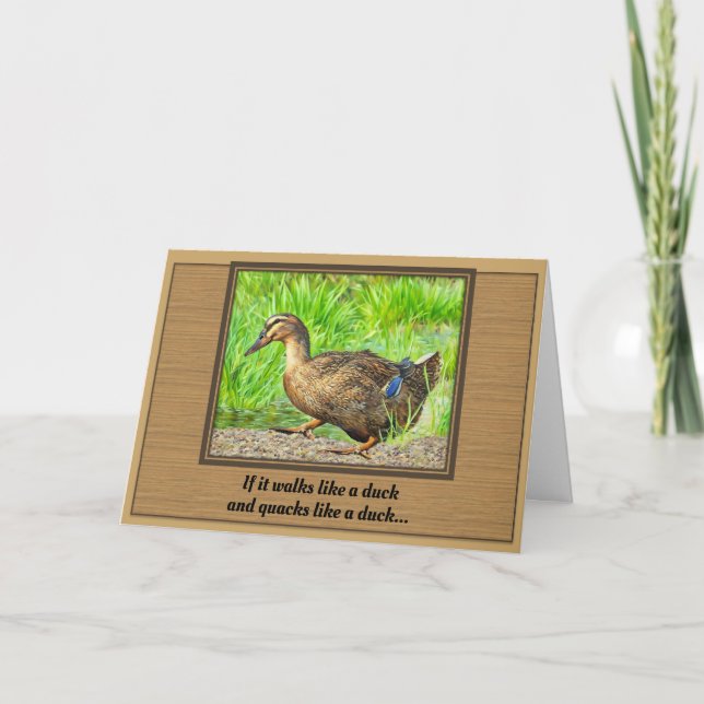 Tarjeta If It Walks Like a Duck - Birthday Card (Anverso)