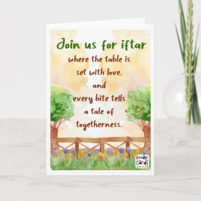 Tarjeta Iftar Invitation - Landscape (Anverso)