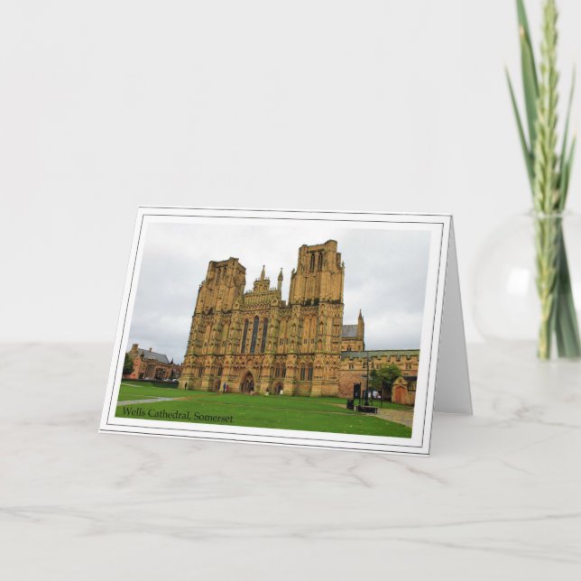 Tarjeta Iglesia Catedral de San Andrés, Wells, Somerset (Anverso)