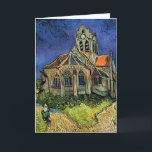 Tarjeta Iglesia de Auvers-sur-Oise por Vincent van Gogh<br><div class="desc">Iglesia en Auvers por Vincent van Gogh es una pintura arquitectónica vintage de arte fino post impresionismo. Vista exterior de una iglesia con vidrieras y una figura que camina hacia la Capilla a lo largo de un camino de adoquines. Sobre el artista: Vincent Willem van Gogh (1853-1890) fue uno de...</div>