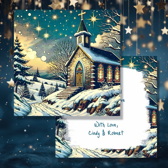 Tarjeta Iglesia de bonito en Navidades personalizados de i (Subido por el creador)