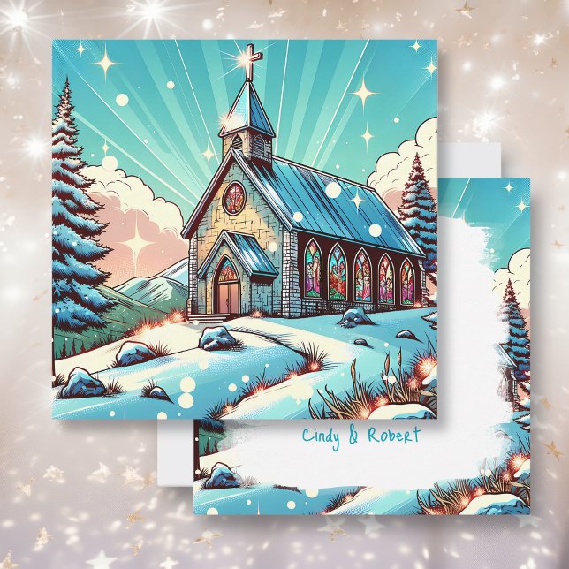 Tarjeta Iglesia de bonito en Navidades personalizados de i (Subido por el creador)