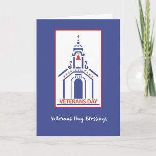 Tarjeta Iglesia de Capilla Religiosa del Día de los Vetera