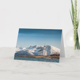 Tarjeta Iglesia de Gimsoy Lofoten Noruega