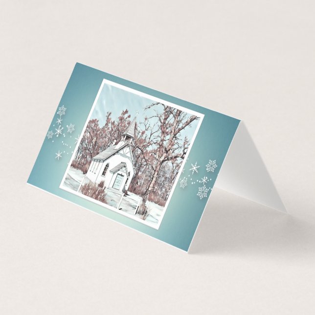Tarjeta Iglesia de Invierno No. 1 (Anverso)